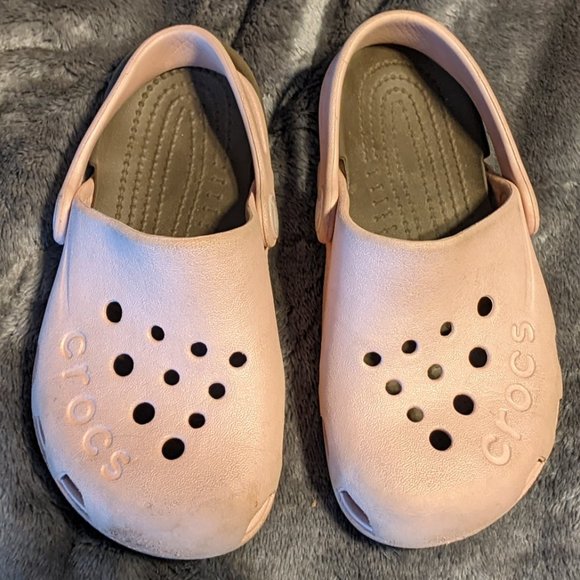 Crocs Pink Classic Clog Shoe Unisex Size C10 Waterproof Casual Slip-on - Picture 2 of 8